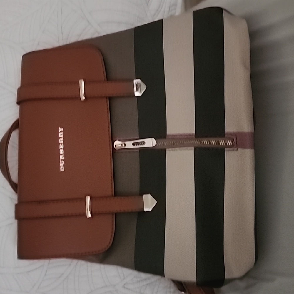 Stylish Brown and Black Checkered Women's Bag